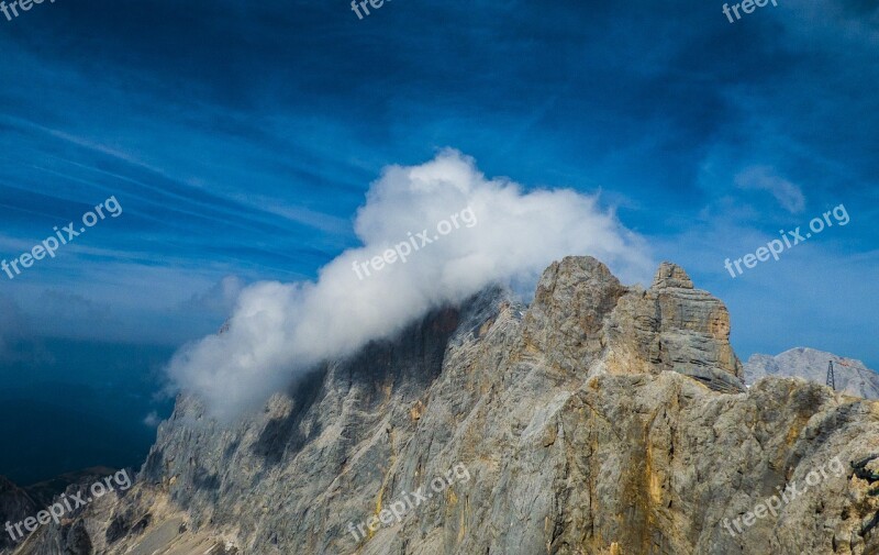 Clouds Mountain Dachstein Schladming Alpine