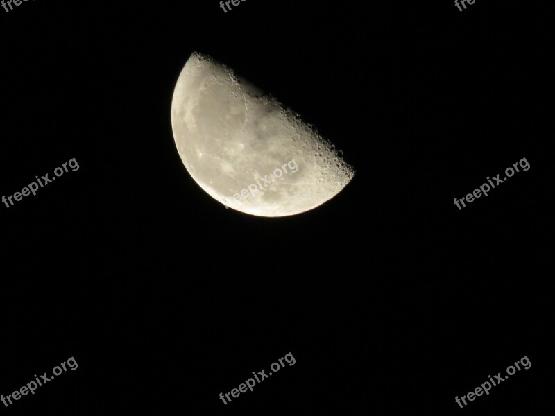 The Night Sky Moon Waning Gibbous Free Photos