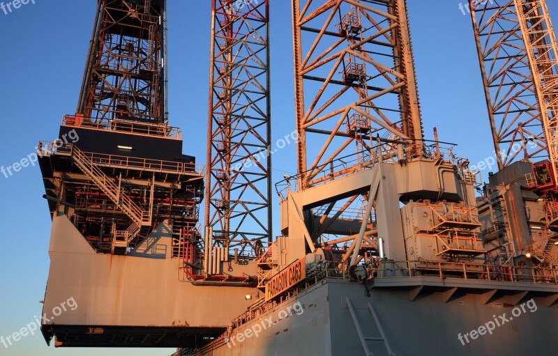 Netherlands Ijmuiden Drilling Rig Offshore