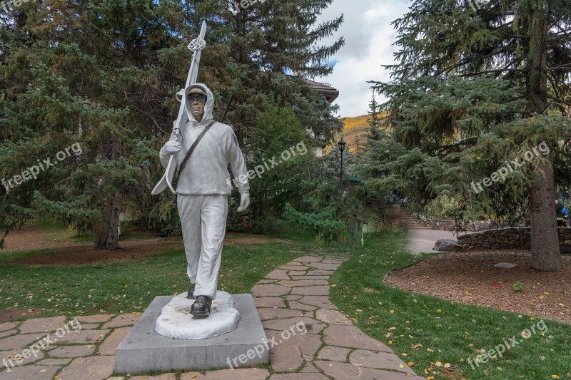 Vail Colorado Statue Foliage Nature