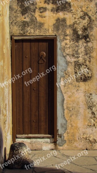 Door Wooden Wall Old Weathered