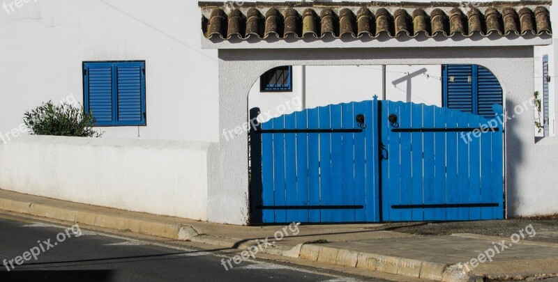 Yard Door Blue Door House Exterior