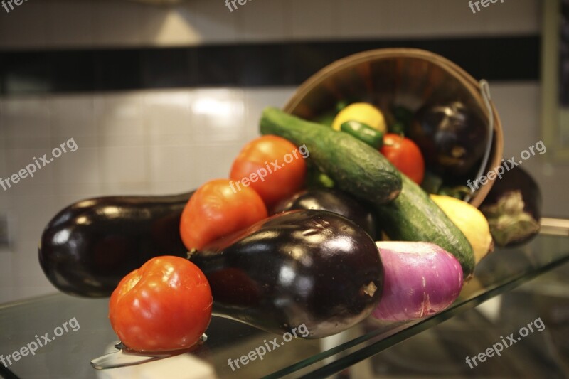 Fruits Vegetables Food Kitchen Tomatoes