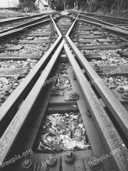 Track Train Points Railway Ties