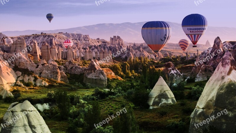 Travel Balloon Flight Pageant Cappadocia Nature