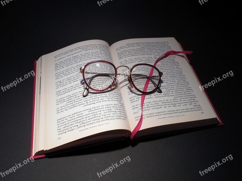 Book Read Glasses Literature Reading Glasses