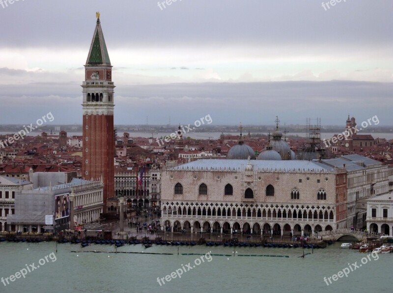 Venice Italy St Mark's Square Doge's Palace Campanile