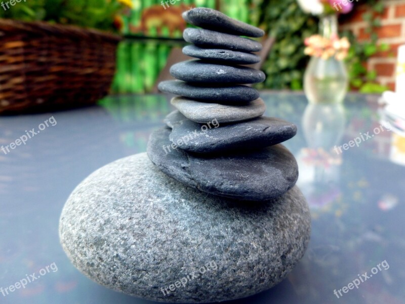 Stones Tower Balance Stacked Stone Tower