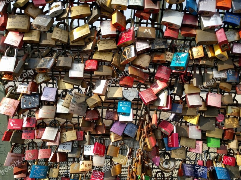 Padlock Bridge Padlocks Love Love Locks