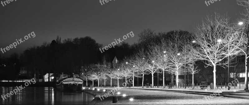 Night Urban Light Reflections Urban Landscape Light