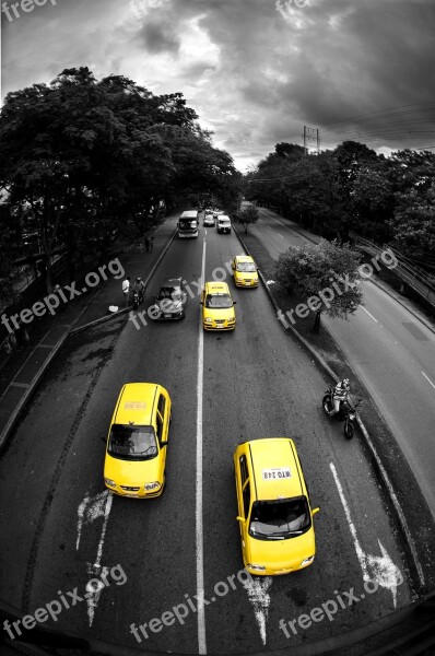 Taxi Traffic Transport Yellow Free Photos