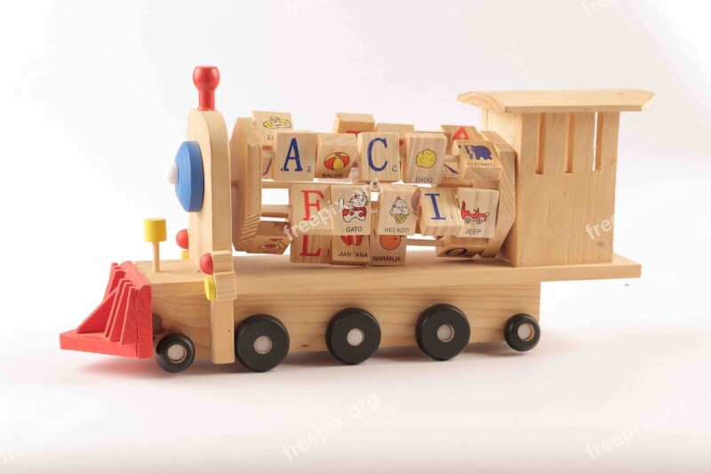 Toys Kids Fun Train Wooden