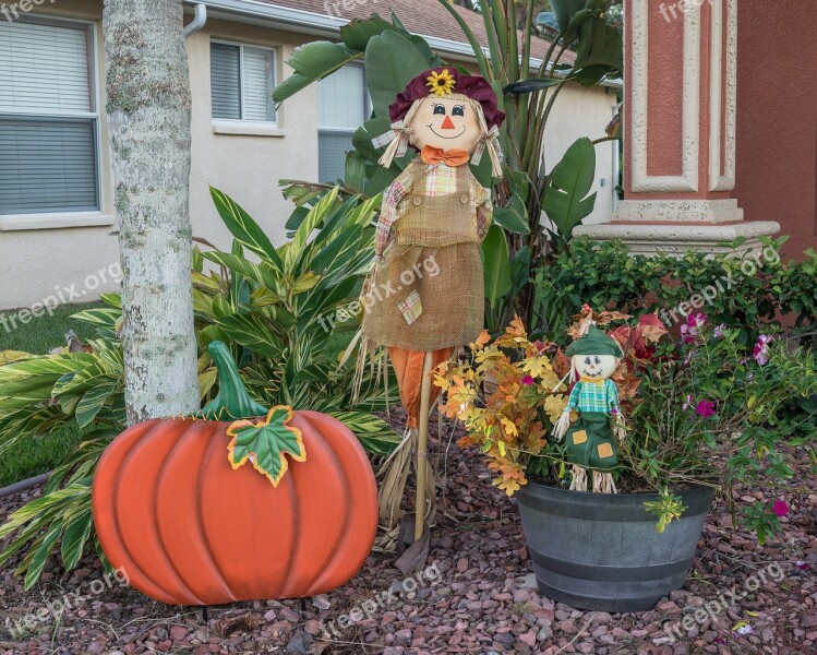 Halloween Decoration Pumpkin Scarecrow Autumn