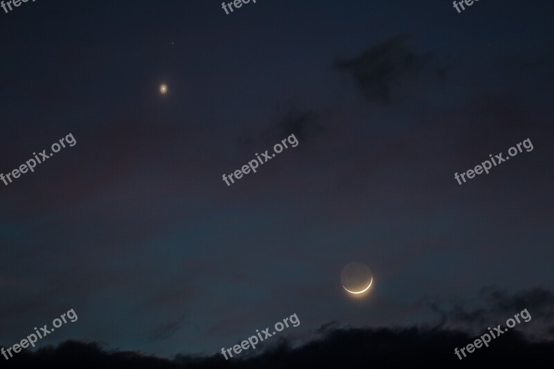 Venus Luna Conjunction Space Star