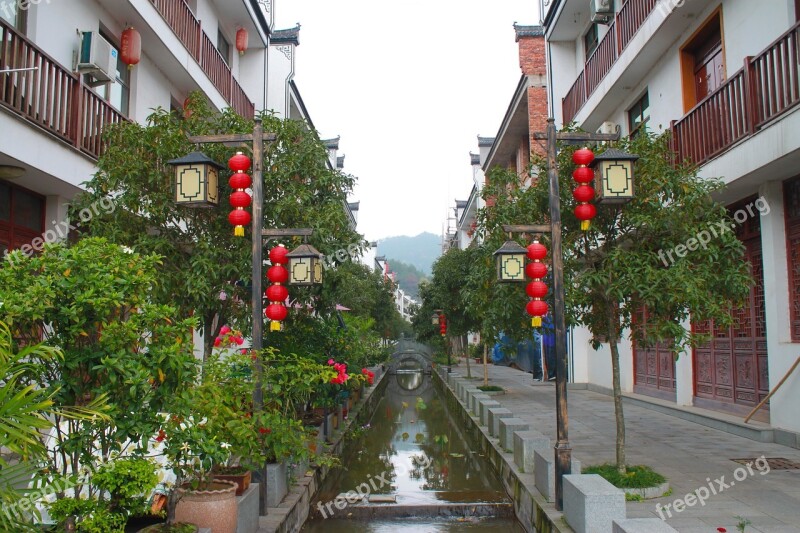 In Rural Areas Scenery Village Huizhou Ancient