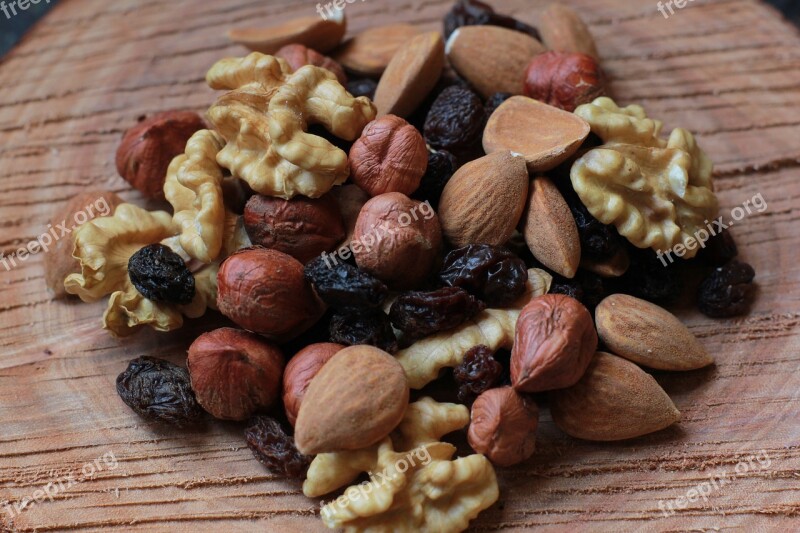 Dried Fruits Fruits Nuts Almonds Hazelnuts