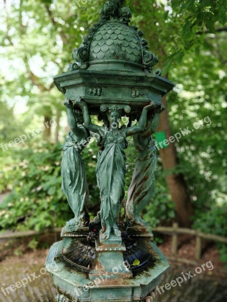 Fountain Fontaine Wallace Nantes Jardin Des Plantes Cast Iron