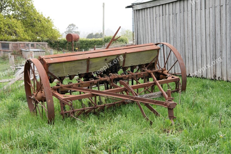 Header Farm Tool Farm Machinery Agricultural Old