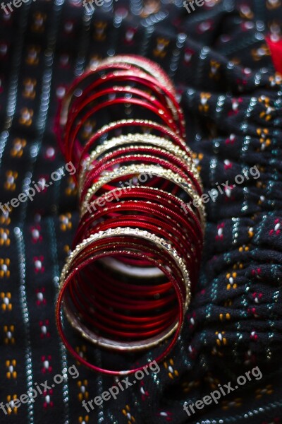 Bangles Red Nepal Girl Fashion