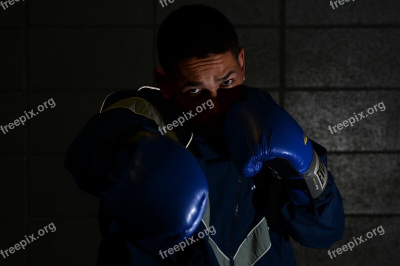 Boxer Male Posing Portrait Boxing