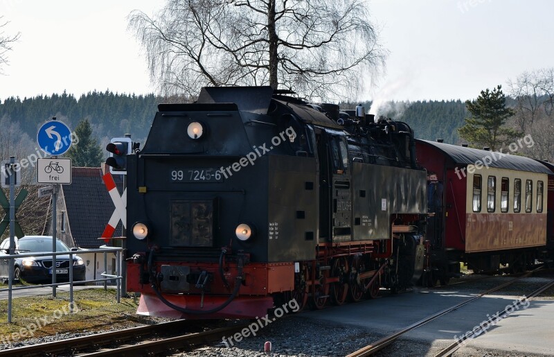 Harzquerbahn Steam Locomotive Narrow Gauge Tourism Free Photos