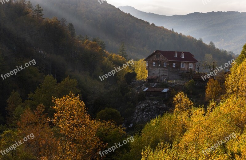 Mountain Historic House Forest Doga Landscape