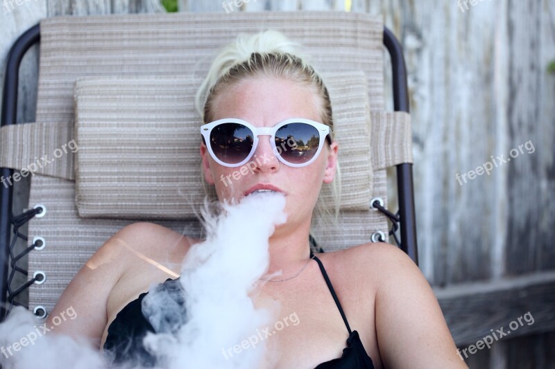 Vape Vaping Smoke Woman Lifestyle