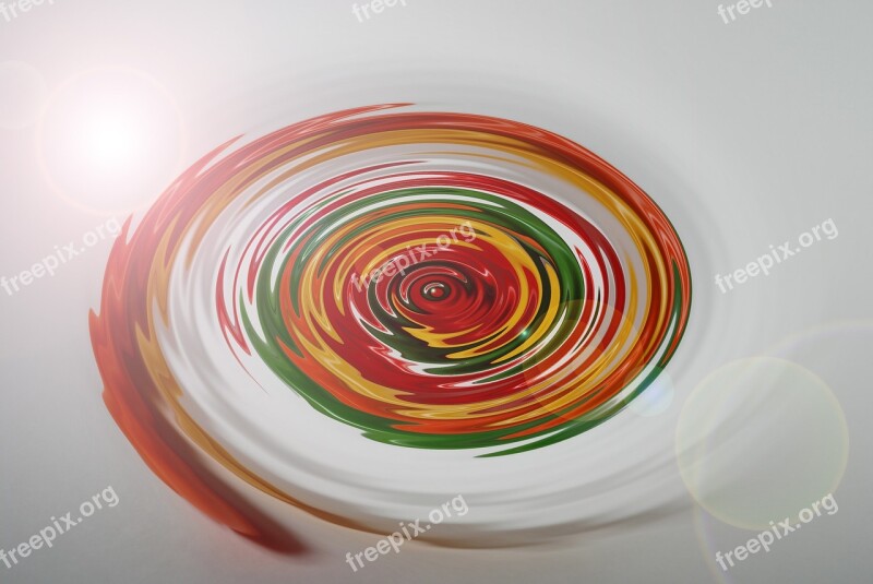 Abstract Spiral Colorful Circle Whirlpool