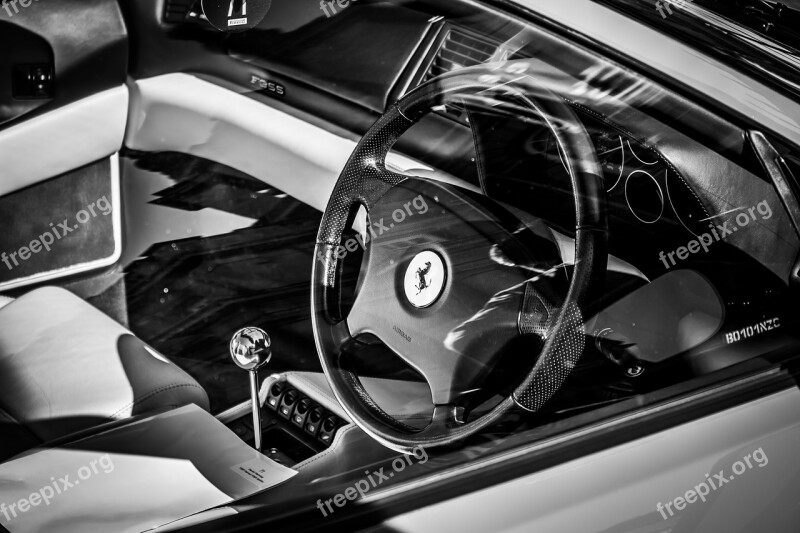 Ferrari Steering Wheel Car Luxury Vehicle