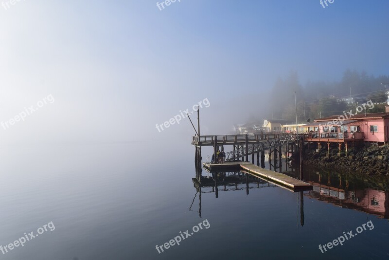 Fog Morning Sunlight Water Reflection