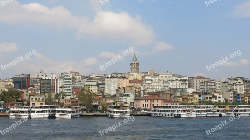 Galata Tower Galatasaray Turkey Bosphorus Free Photos