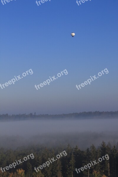 Balloon Morgenstimmung Fog Landscape Nature