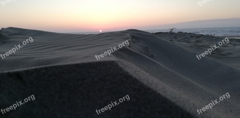 Sunset Sand Beach Netherlands Zandvoort