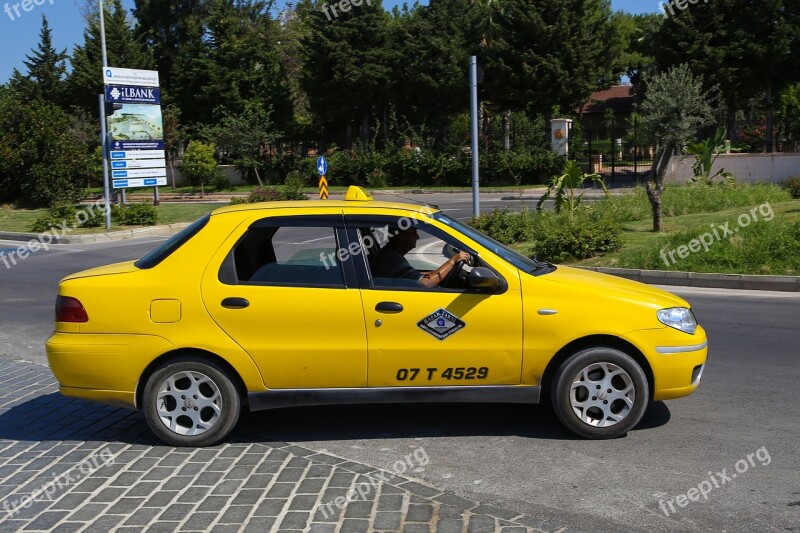 Taxi Turkey Travel Journey Yellow