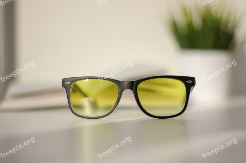 Glasses Green Rim Free Photos