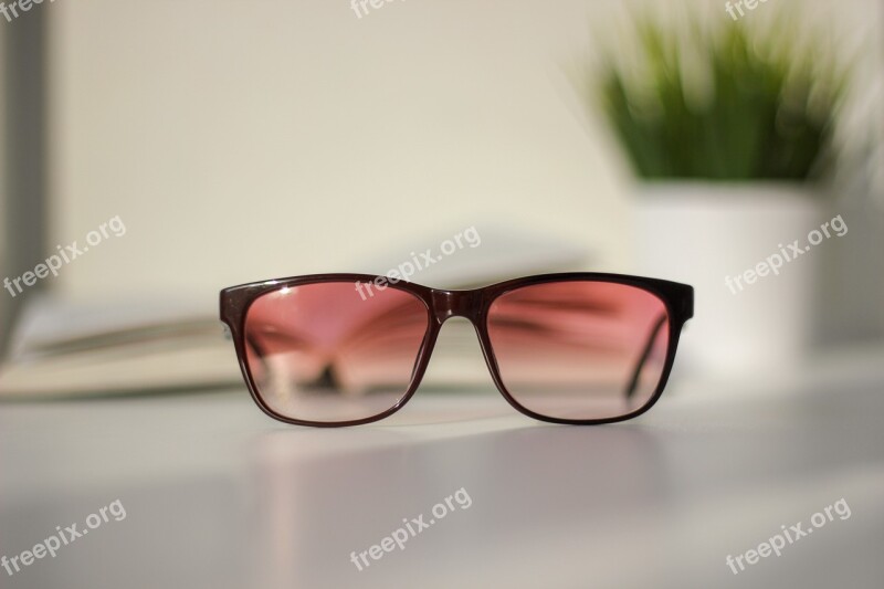 Glasses Pink Rim Free Photos