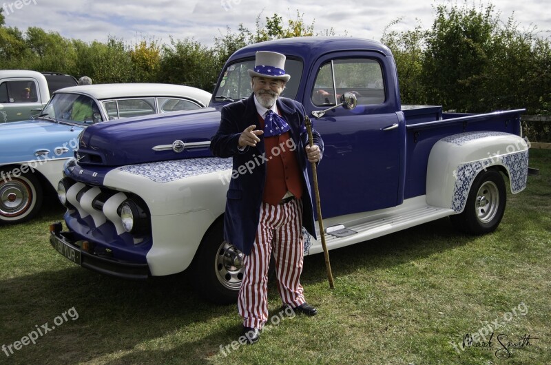 Pickup American Pickup Uncle Sam Free Photos