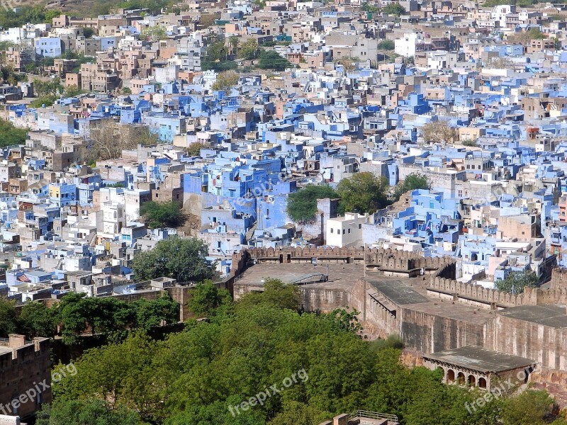 Iodine-pur India Houses Blue Radjastan