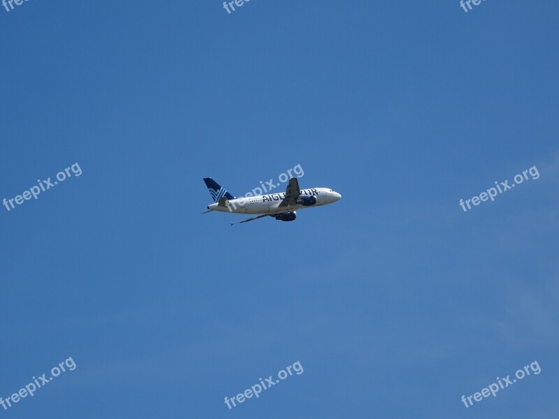 Aircraft Eagle Azure Wing Blue Sky Clear