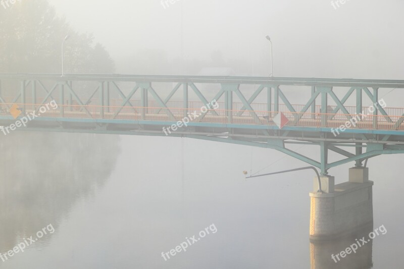 Germany Poland Border Bridge Morning