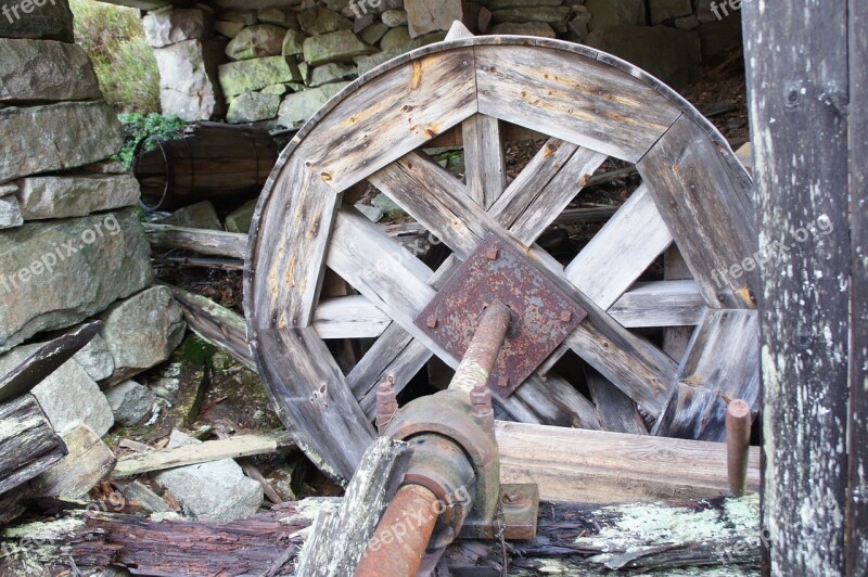 Waterwheel Old Historic Wooden Mechanism