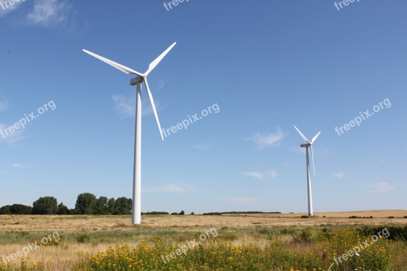 Windräder Energy Pinwheel Wind Power Plant Renewable Energy