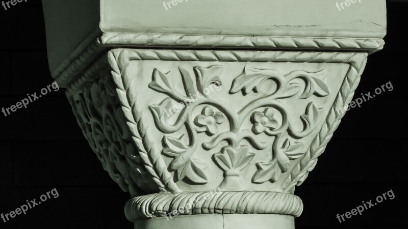 Pillar Capitals Architecture Column Elegance Classical