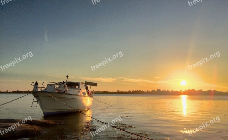 Sunset Boat Sea Albin 25 Summer