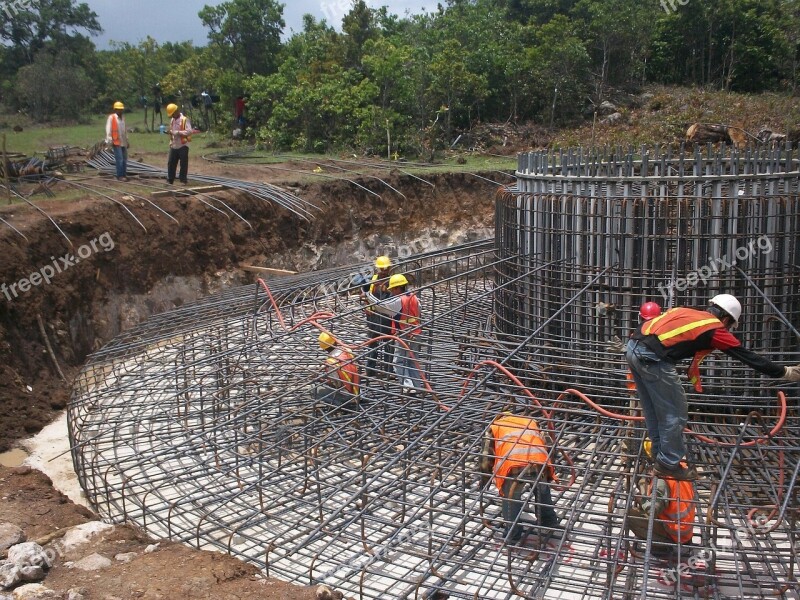 Construction Foundation Engineering Workers Process