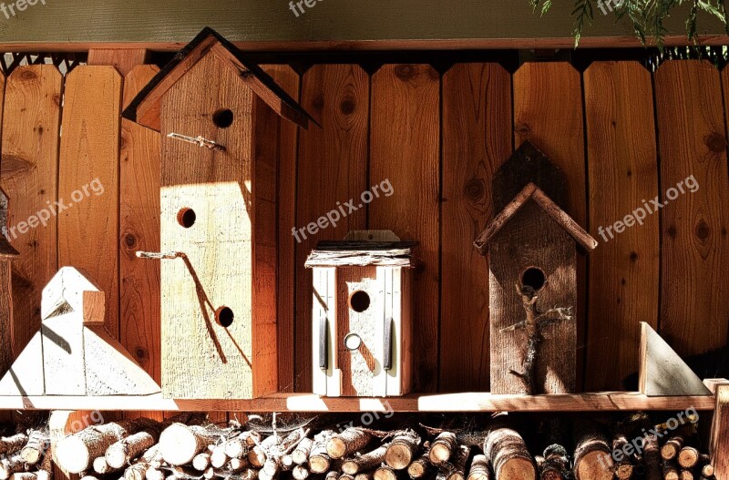 Birdhouses Barn Wood Wood Box Nature