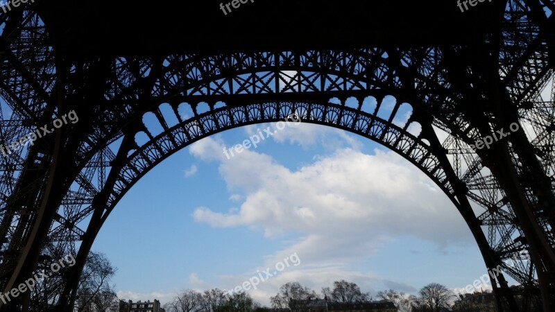 Paris Eiffel Tower Base France Tour Eiffel