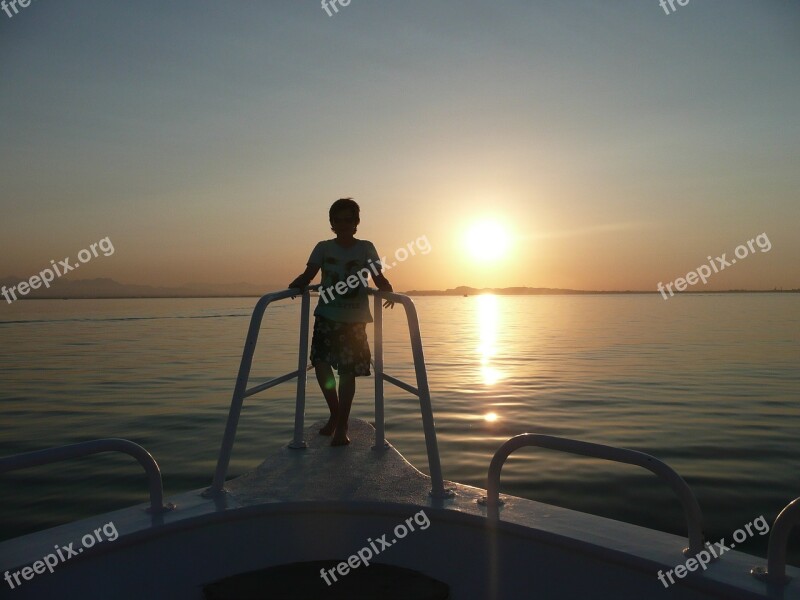 Sunset Sea Abendstimmung Sunset Sea Water