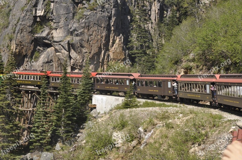 Train Alaska Mountain Free Photos