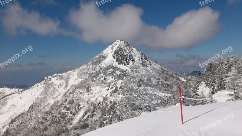 Mountain Snow Landscape Natural Winter